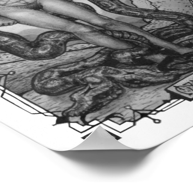 Póster Nueve de pentáculos (Sm) de R. Mahoney (Esquina)