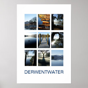 Póster Nueve vistas de Derwentwater - Poster del distrito