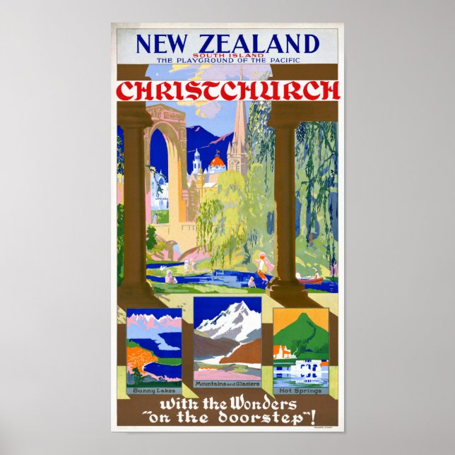 Póster Nuevo afiche de la iglesia cristiana de Nueva Zela (Frente)