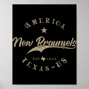 Póster Nuevo Braunfels Tx Texas