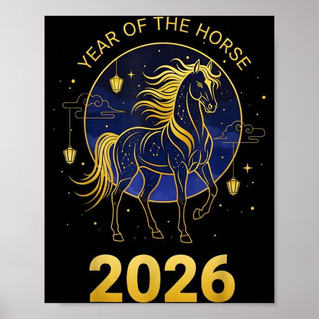 Póster Nuevo Caballo Chino (Frente)