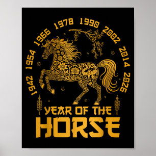 Póster Nuevo Caballo Zodiaco Lunar Chino