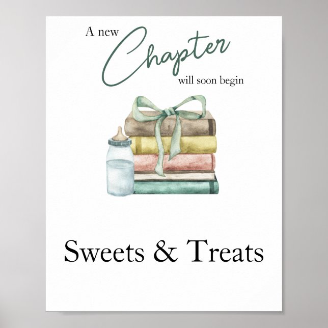Póster Nuevo capítulo Ducha para bebés Dulces y dulces (Frente)