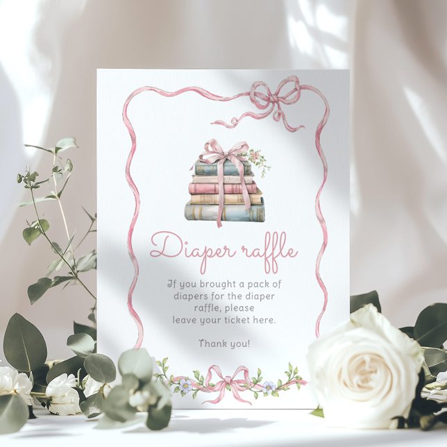 Póster Nuevo capítulo Raffle de pañal con arco rosado (Subido por el creador)