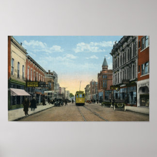 Póster Nuevo Castillo, Indiana Broad St Trolley