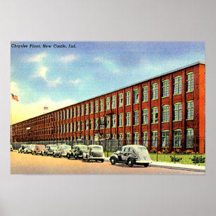Póster Nuevo castillo, planta de Chrysler en Indiana