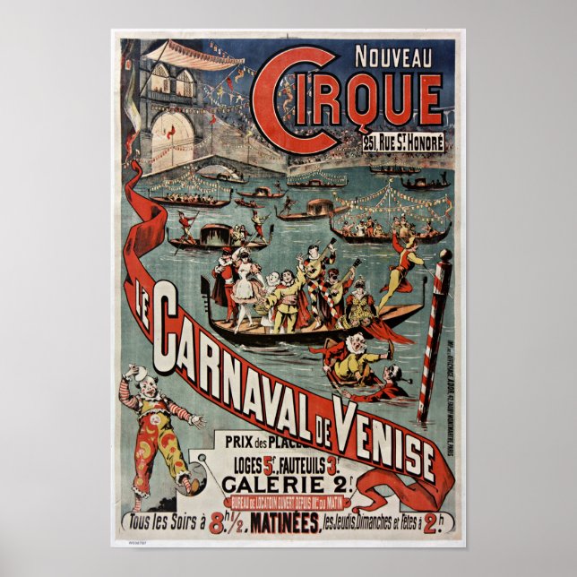 Póster Nuevo circo: Poster del Carnaval francés (Frente)