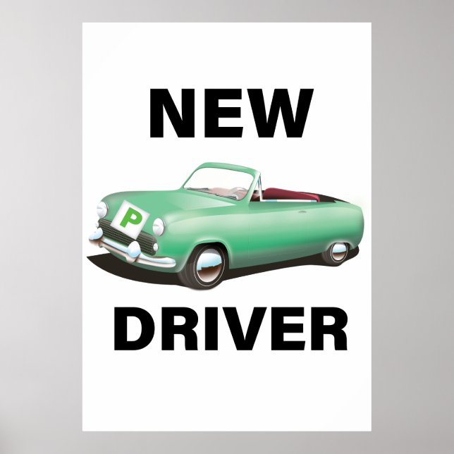 Póster Nuevo conductor de automóvil provisional (Frente)
