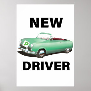 Póster Nuevo controlador provisional de coche