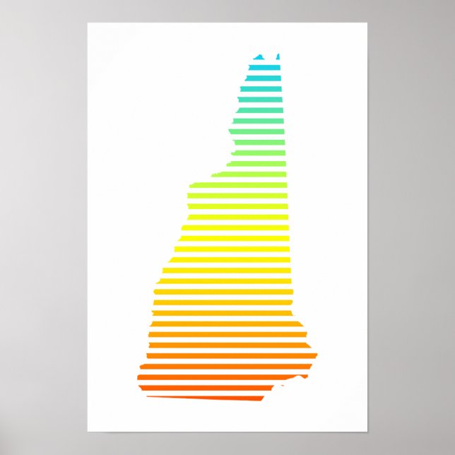 Póster nuevo hampshire chill fade (Frente)