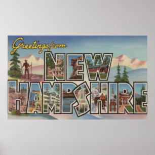 Póster Nuevo Hampshire - Escenas de letras grandes