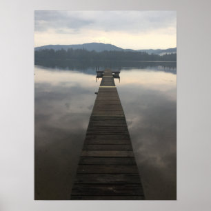 Póster Nuevo Hampshire (NH) Paisaje del Lago Misty