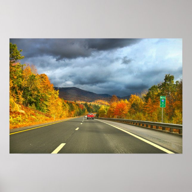 Póster nuevo hampshire otoño follaje otoño árboles englan (Frente)