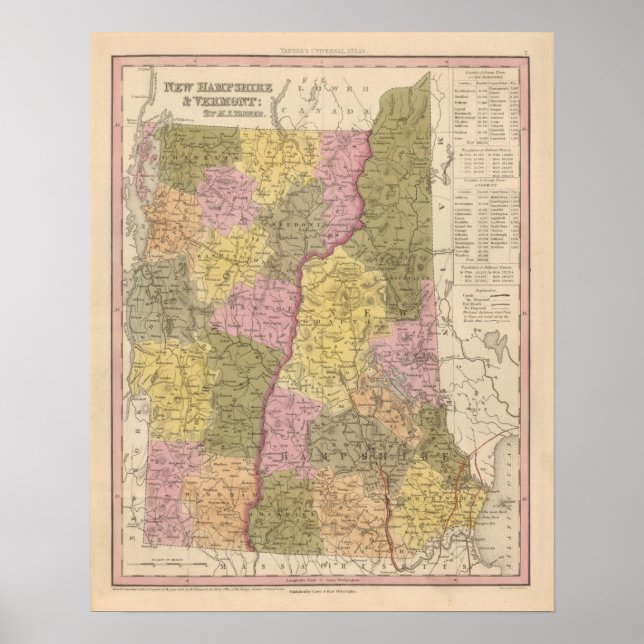 Póster Nuevo Hampshire y Vermont 2 (Frente)