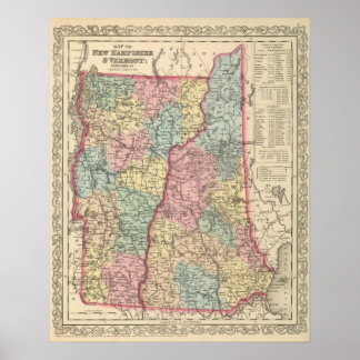 Póster Nuevo Hampshire y Vermont 3