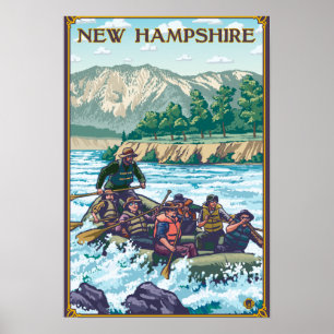 Póster Nuevo HampshireRiver que transporta escena en