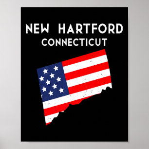 Póster Nuevo Hartford Connecticut EE. UU. Estado América