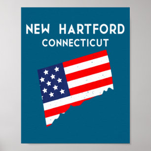 Póster Nuevo Hartford Connecticut EE. UU. Estado América