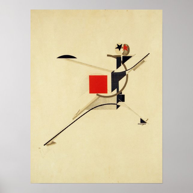 Póster Nuevo hombre de El Lissitzky Resumen (Frente)