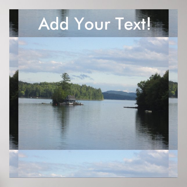 Póster Nuevo lago Bonito Nuevo Hampshire (Frente)