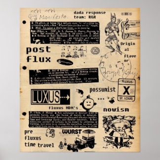 Póster Nuevo manifiesto de Fluxus