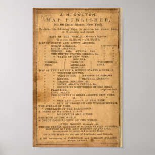 Póster Nuevo mapa seccional del estado de Illinois