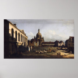 Póster Nuevo mercado en Dresden - Canaletto - Bellotto