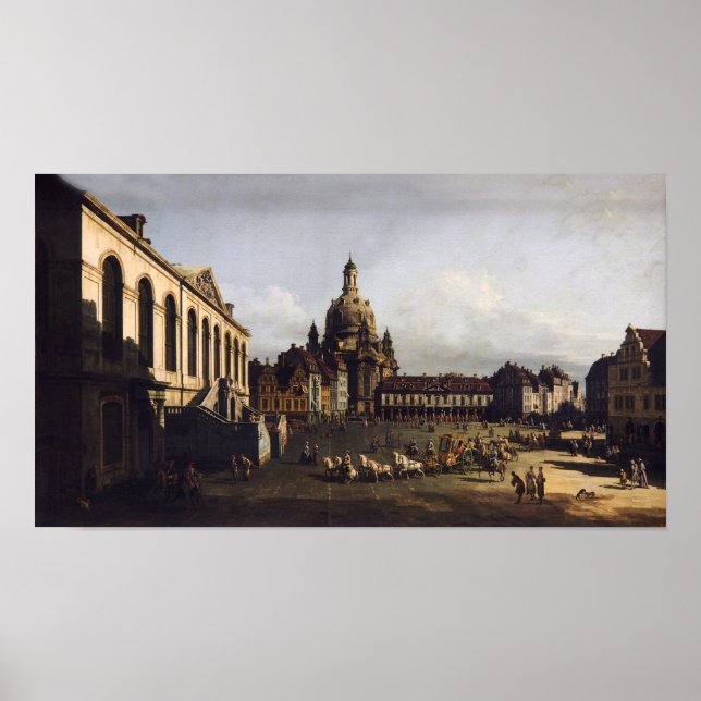 Póster Nuevo mercado en Dresden - Canaletto - Bellotto (Frente)