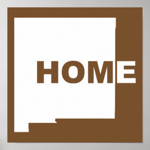 Póster Nuevo México, hogar lejos del Rótulo de Poster est