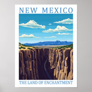 Póster Nuevo México la tierra del encantamiento EE.UU. Vi