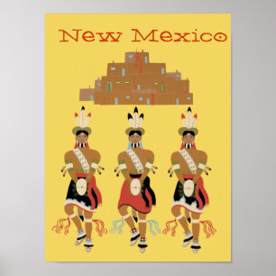 Póster Nuevo México Poster de bailarinas de tortugas en P