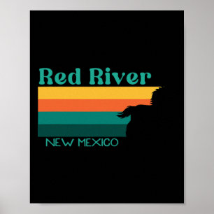 Póster Nuevo México retro del Camino de Equitación del Rí