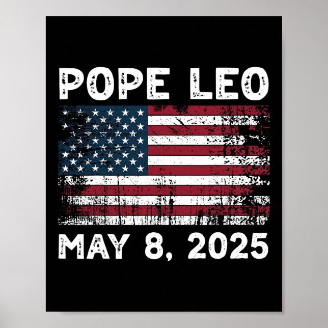 Póster Nuevo Papa León Us Papa León Americano (Frente)
