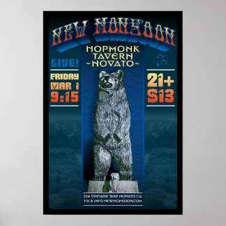 Póster Nuevo Poster de Monsoon Hopmonk Tavern Novato CA 2