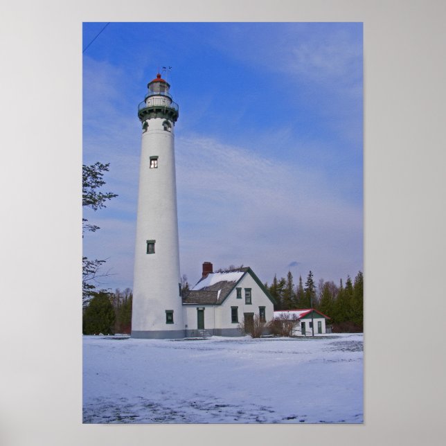 Póster Nuevo Poster del faro de la Isla Presque (Frente)