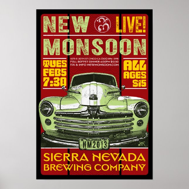 Póster Nuevo Poster Monsoon Sierra Nevada Brewing CO 2013 (Frente)