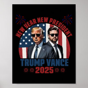 Póster Nuevo presidente Trump espera feliz