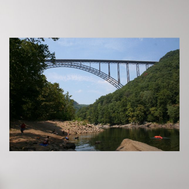 Póster Nuevo puente de garganta del río WVA (Frente)