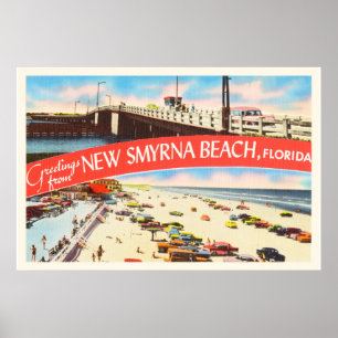 Póster Nuevo recuerdo viejo del viaje de la Florida FL de