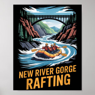 Póster Nuevo río Rincón Rafael Whitewater Kayak Al Aire L