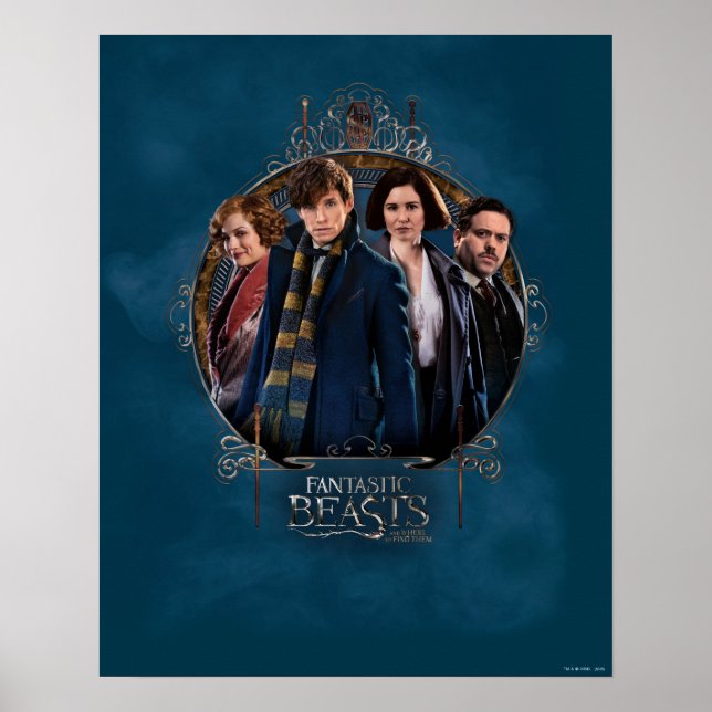 Póster NUEVO SCAMANDER™ y marco Art Nouveau de la empresa (Frente)