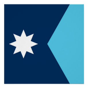 Póster nuevo símbolo de bandera del estado de Minnesota E