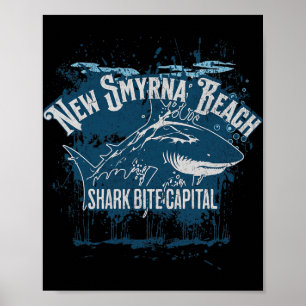 Póster Nuevo Smyrna Beach Mordedura de Tiburón Catal Del