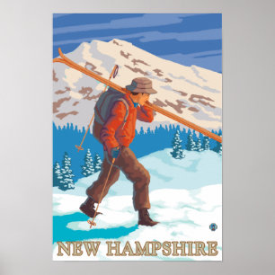 Póster Nuevos esquís que llevan de HampshireSkier