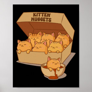 Póster Nuggets de gatito de cerdo de pepino