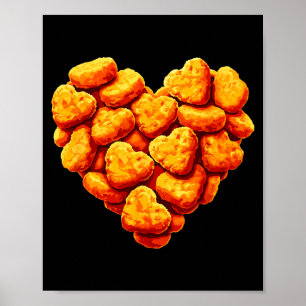 Póster Nuggets De Pollo Son Mi Corazón De San Valentín Di