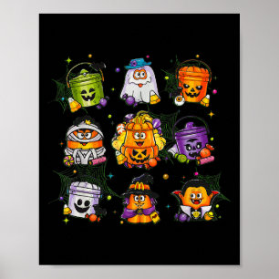 Póster Nuggets espumosos Cubo de carne Halloween Nugina d