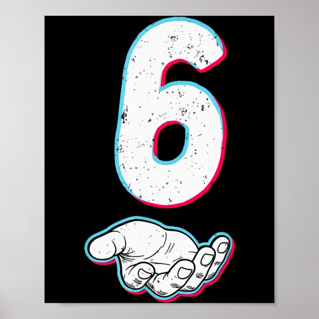 Póster Number 67 Matching Six Seven 6 7 Meme 6 7 Hallowee (Frente)