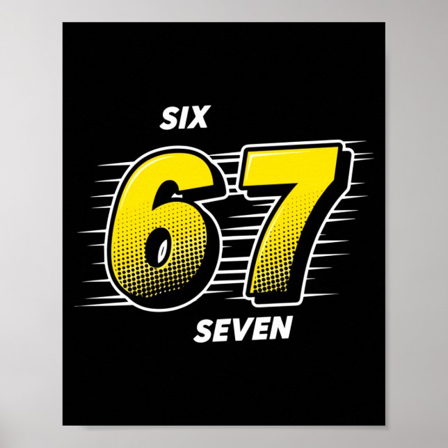 Póster Number 67 Six And Seven P Art Comic Style Yellow M (Frente)