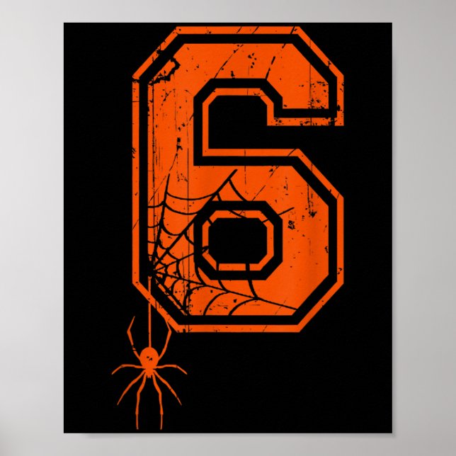 Póster Number 6 67 Meme Halloween Sder Costume Matching G (Frente)